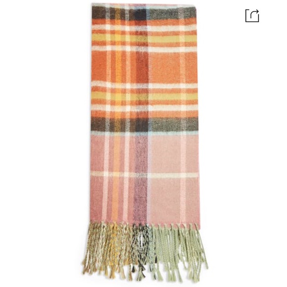 Topshop Accessories - Topshop Lightweight Check Scarf In Brown Multi